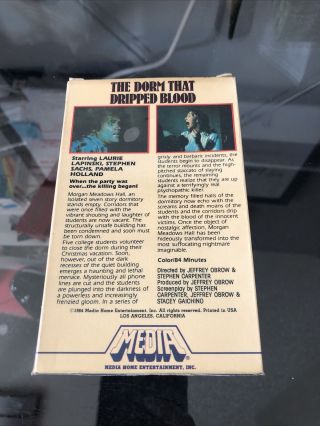 The Dorm That Dripped Blood Rare Media English Beta Tape Not VHS Horror Gore VTG 2