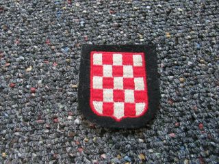 Wwii German Elite Forces Croatian Volunteer Shoulder Patch