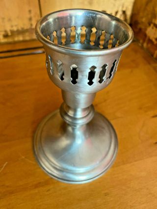 Empire Pewter Weighted Candlesticks Holder Gothic Single Candle Holder 4.  75”