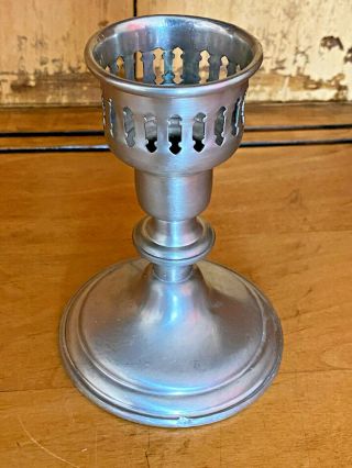 Empire Pewter Weighted Candlesticks Holder Gothic Single Candle Holder 4.  75” 2