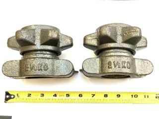 Vintage Spin Lock Olympic Barbell Collars 2 1/2 Kg.  Each