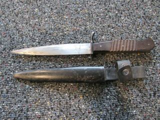 Wwii German Fighting Knife With Scabbard
