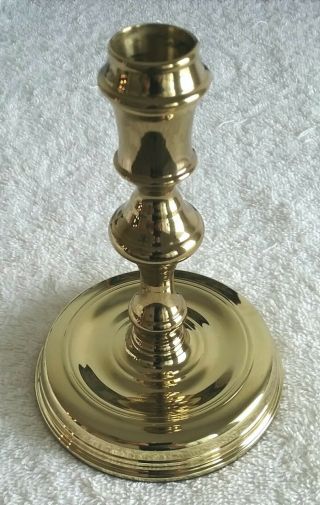 Vintage Virginia Metalcrafters Williamsburg Solid Brass Candlestick 6 " X4 - 1/4 "