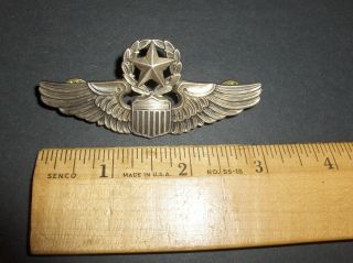 Wwii Ww2 Us Army Air Corp Command Pilot Wings 3 " Clutch Back Sterling