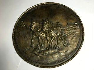Vintage Lombard England Brass Horse Wall Hanging