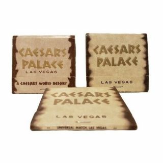 3x Vintage Caesars Palace Hotel And Casino Las Vegas Matchbooks Unstruck