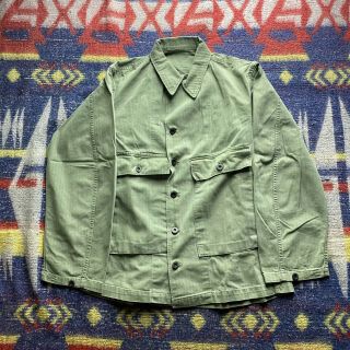 1940s Us Army Usmc Hbt Shirt Jacket Green M Wreath Button Ww2
