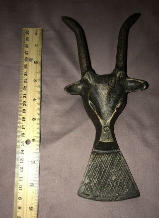 Boot Jack Boot Pull Long Horn Steer Bull Western Style Brass Cast Iron Vintage