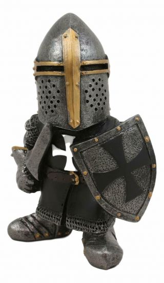 Ebros Medieval Knight Of The Cross Templar Crusader Figurine 4.  5 " H (swordsman)
