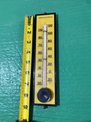 Vintage Outdoor Thermometer No.  096 No Bracket Yellow Made In Usa