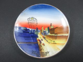 Vintage Las Vegas Nevada Golden Nugget Casino Nico Handpainted Mini Ceramic Dish