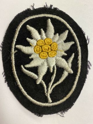 Wwii German Elite Forces Mountain Troops Edelweiss Patch