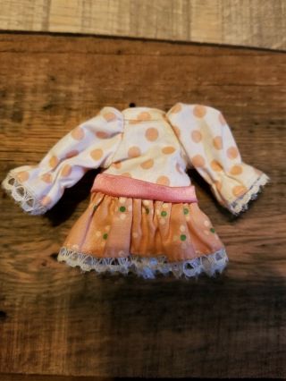 Vintage 1984 Strawberry Shortcake Berrykin Peach Blush Dress Minty