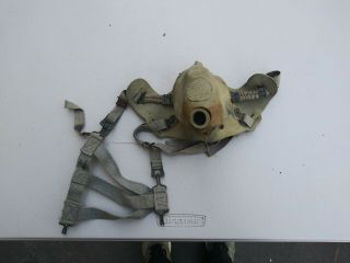 Ww2 Us Army A - 9 Short Oxygen Mask Face Plate W/ Attachments Mfg Acushnet 1/1942