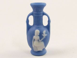 Miniature Carol Pongracic Wedgwood Style Vase For Dollhouse Or Room Box E077