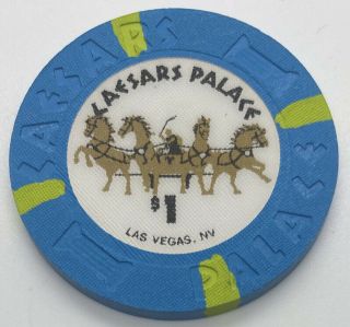 1993 Caesars Palace Las Vegas Nv $1 Chip - House Mold - Textured Inlay