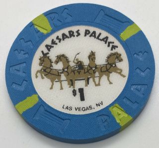 1993 CAESARS PALACE LAS VEGAS NV $1 Chip - House Mold - Textured Inlay 2