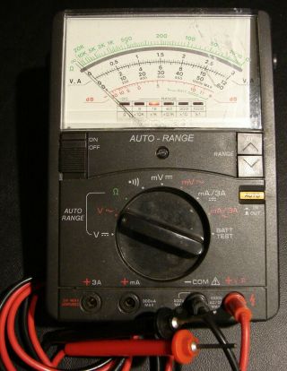 Vintage Radio Shack Auto Range Electric MultiMeter 22 - 216 Large Size Meter 2