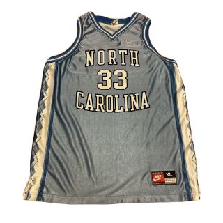 Vtg Nike Unc North Carolina Tar Heels Basketball Jersey Blue Xl 33 Jamison