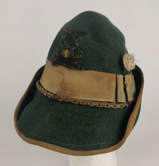 Wwii Ww2 Italian Army 1 Alpine Artillery Rgt Taurinense Cappello Green Hat Cap