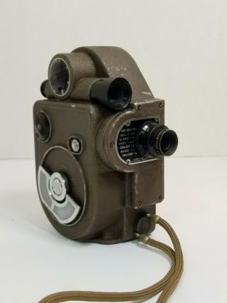 Vintage Revere Model 88 Camera 8mm Wind - up Video Camera W/ Wollensak Lens 2