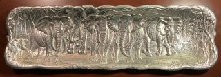 Vintage 1986 Arthur Court Aluminum Metal Safari Elephant Tray