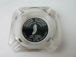 Vintage Casino Glass Ashtrays/coasters - Silver Slipper Las Vegas - No Chips