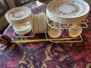 Vintage Rubber Coated Wire Dish Organizer Tea Cup Mug Rack Cupboard Storage
