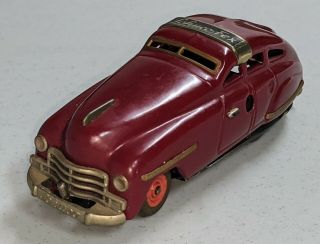 Schuco Vintage Maroon Fex 1111 Tin Wind Up Toy Car