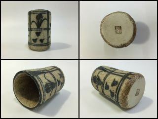 Japanese Pottery Sencha Tea Cup Yunomi Vintage Signed Arita Ware Hand Paint E381