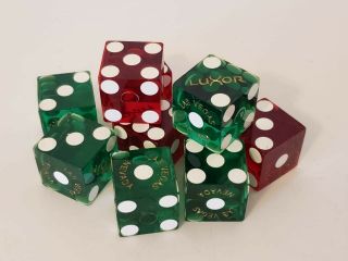 Luxor Casino Dice Played 10 Ct Matching Numbers 5 Green,  5 Red Almost Gone‼️