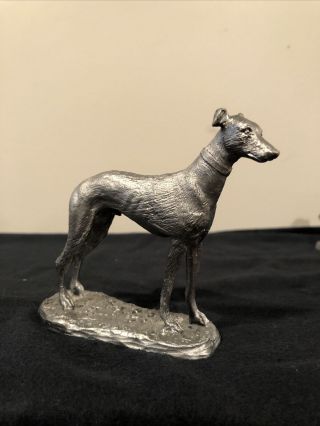 Vintage Michael Ricker Pewter Figurine Greyhound Dog 1999