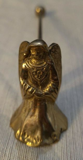 Vintage Brass Angel Candle Snuffer 8 " Long Handle