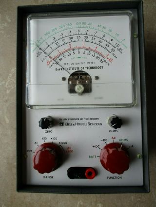 Vintage Transistorized Meter De Vry Institute Of Tech.  Bell & Howell School
