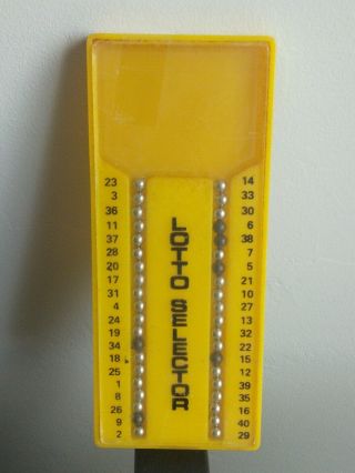 Vintage Plastic Lotto Selector (made In Australia By Fischer)