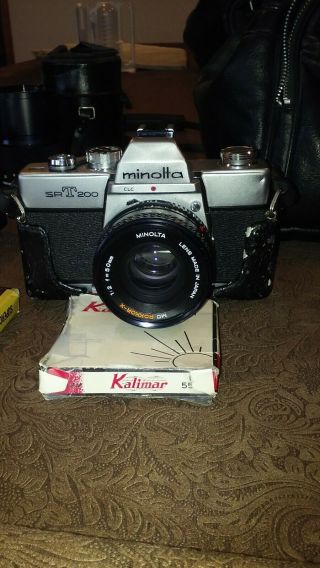 Minolta Vintage SRT200 Camera with 50MM Lens and 135MM Lens 3