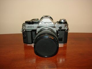 VTG Canon AE - 1 Program SLR Film Camera w/ Lens - Untested; AS - IS 2