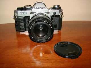 VTG Canon AE - 1 Program SLR Film Camera w/ Lens - Untested; AS - IS 3