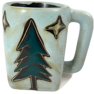 Design By Mara Mexico Pine Tree Mug Coffee Cup Pottery Christmas Stoneware 5