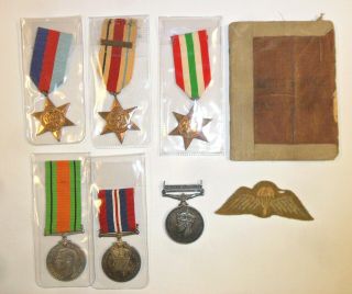 Wwii British Ra & Paras Medal & Document Group,