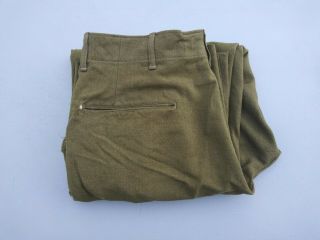 Ww2 Us Army Button Fly Wool Pants/trousers Size 36x31 - 1937 Pattern - No Tag