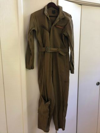 Authentic Ww2 Wwii A - 4 Flight Suit Military Jumpsuit Coverall Size 36