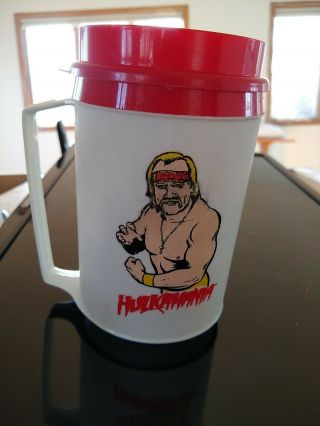 Vintage 1988 Aladdin Hulk Hogan Hulkamania insulated mug RARE 2