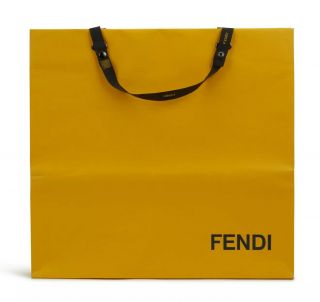 Rare Authentic Fendi Large Vintage Shopping Gift Tote Bag 16.  5” X 15.  5” X 5.  5”