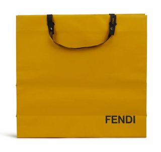 RARE Authentic Fendi Large Vintage Shopping Gift Tote Bag 16.  5” x 15.  5” x 5.  5” 2