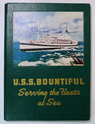 Uss Bountiful Ah - 9 Wwii 1944 1945 Pacific Deployment Log Cruise Book Cruisebook