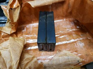 2 - M1 Carbine Magazines Marked " Ki " Inland.  Nos Still In Protective Oil