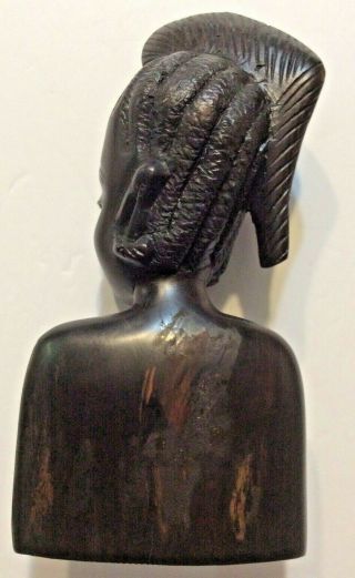 Vintage African Style Wooden Carved Tribal Art Bust Home Decor Figure 9 