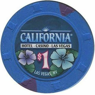 California Hotel Casino Las Vegas Nv $1 Chip 2008