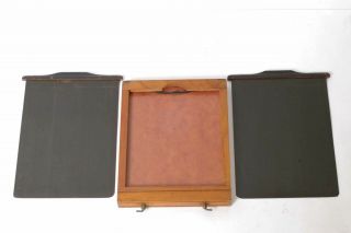 F95123 Vintage Wood 4X5 Glass Dry Plate Holder OD 14x119x150MM 2